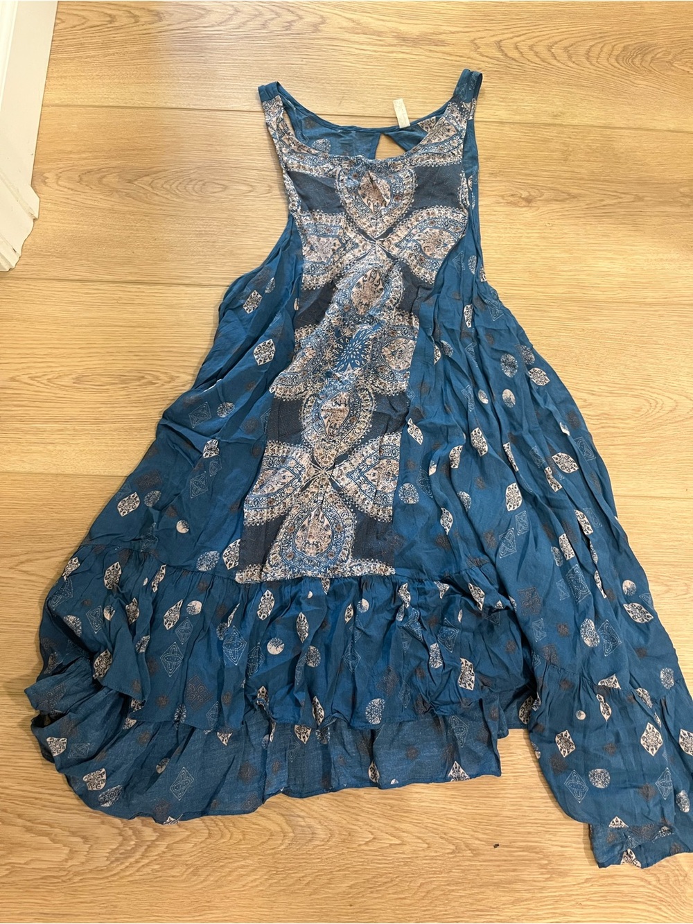 Free People Blue Paisley Mini Dress